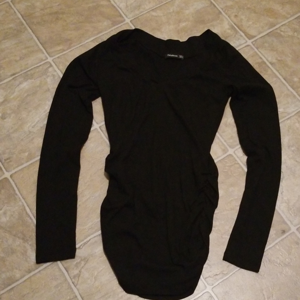 Pattyboutik V Neck Ruched Sides Top